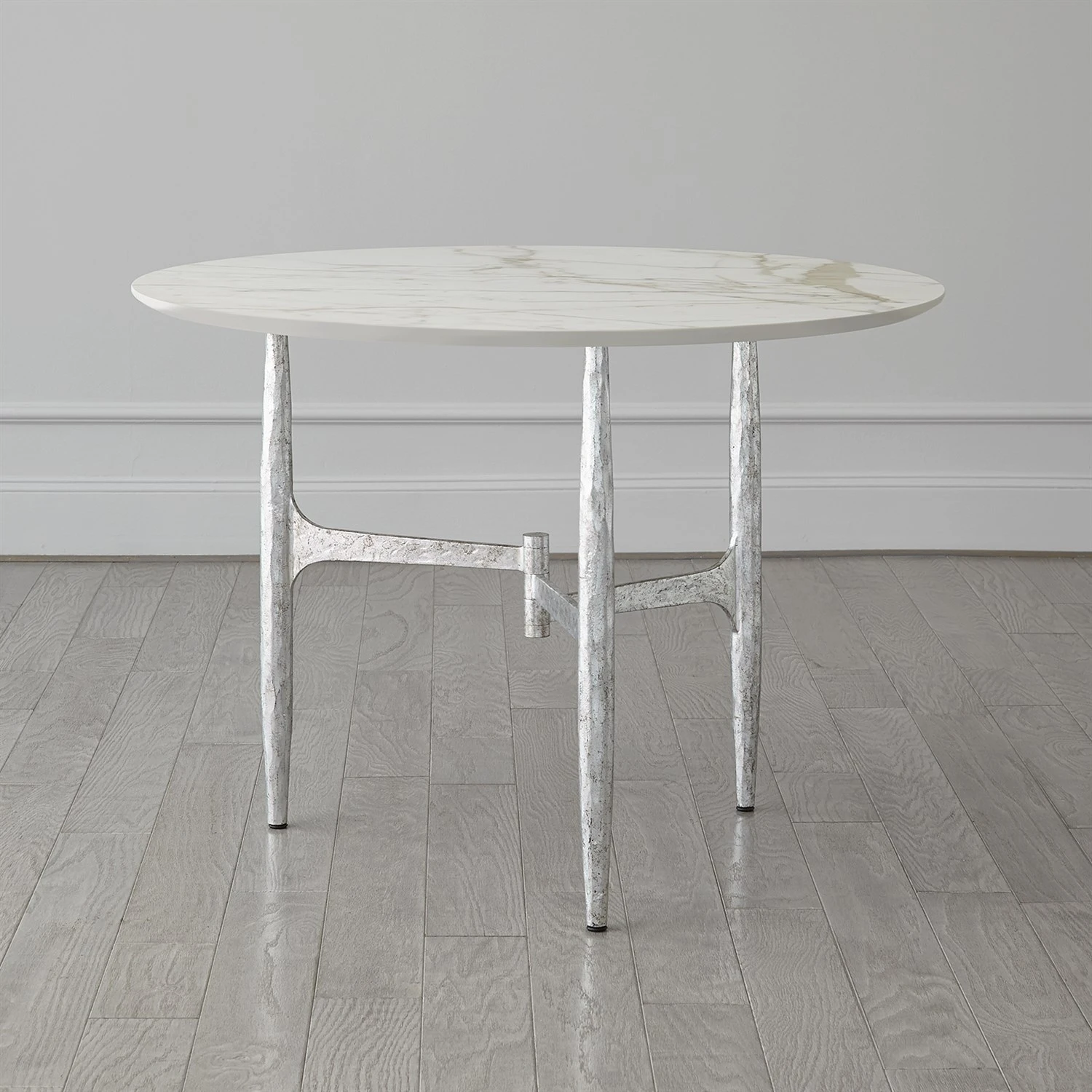 Radius Tables-Silver W/Golden White Top 4 Radius Tables-Silver W/Golden White Top - Image 2