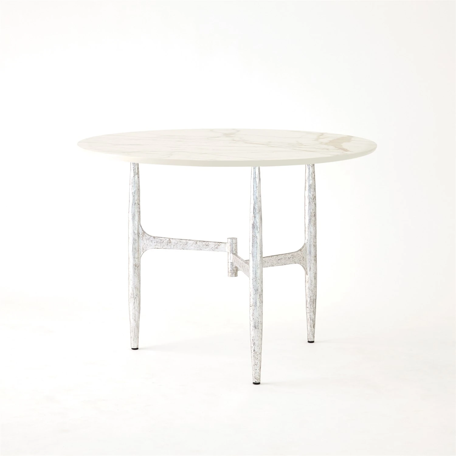 Radius Tables-Silver W/Golden White Top 3 Radius Tables-Silver W/Golden White Top