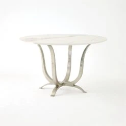 Chorda Dining Table-Nickel-48"