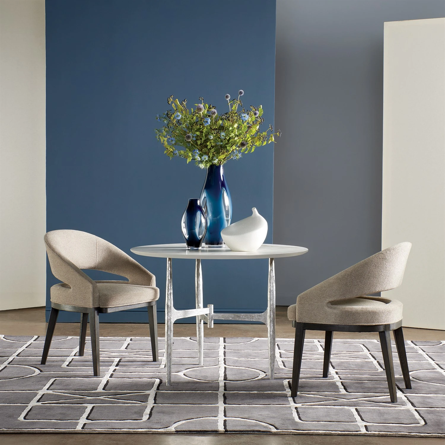 Radius Tables-Silver W/Golden White Top 5 Radius Tables-Silver W/Golden White Top - Image 3