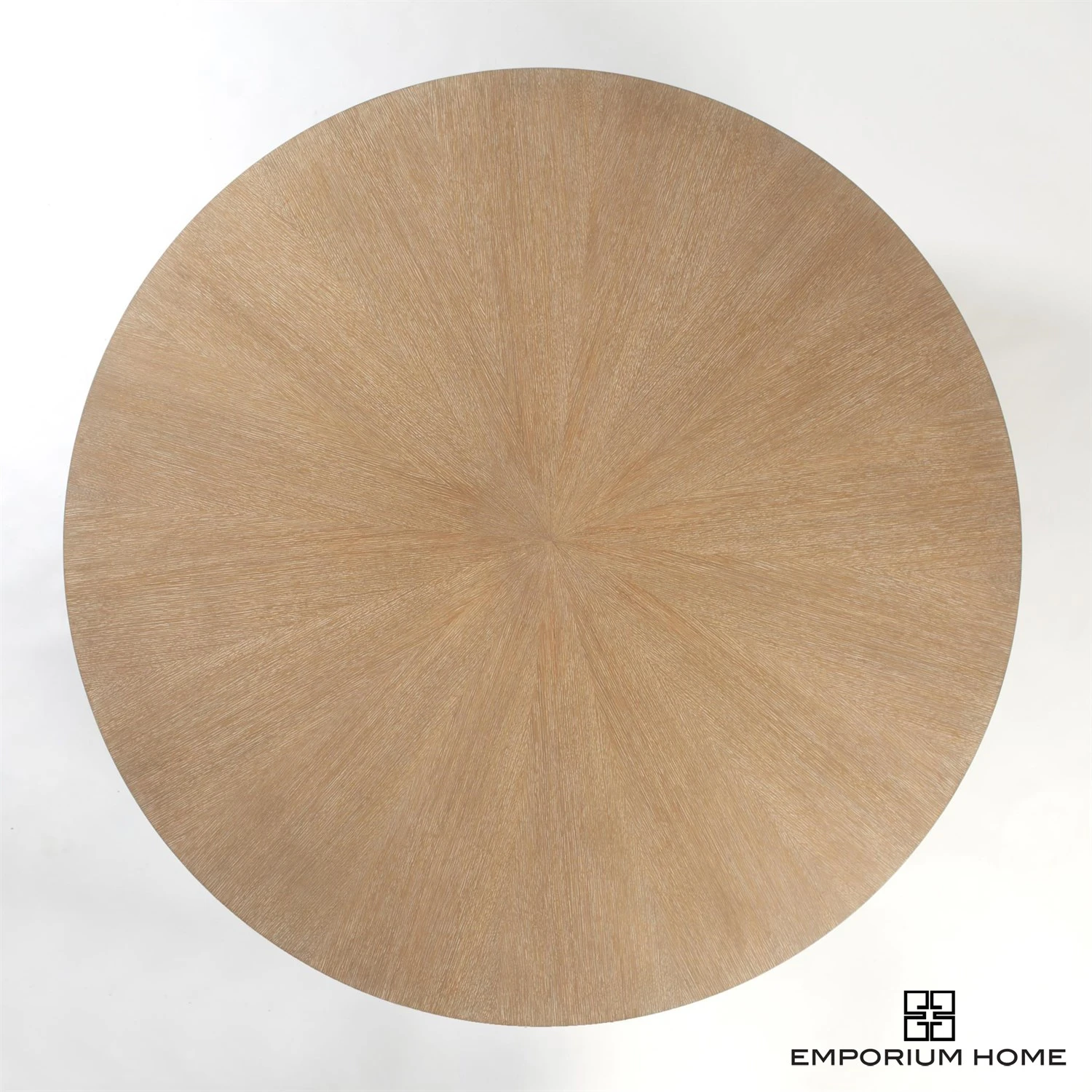 Flute Table 60" Cerused Oak Top W/34" Silver Leaf Base 4 Flute Table 60" Cerused Oak Top W/34" Silver Leaf Base - Image 2