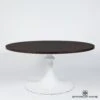 Flute Table 60" Walnut Top W/34" White Base 2 Flute Table 60" Walnut Top W/34" White Base -Online Home Decor 77921