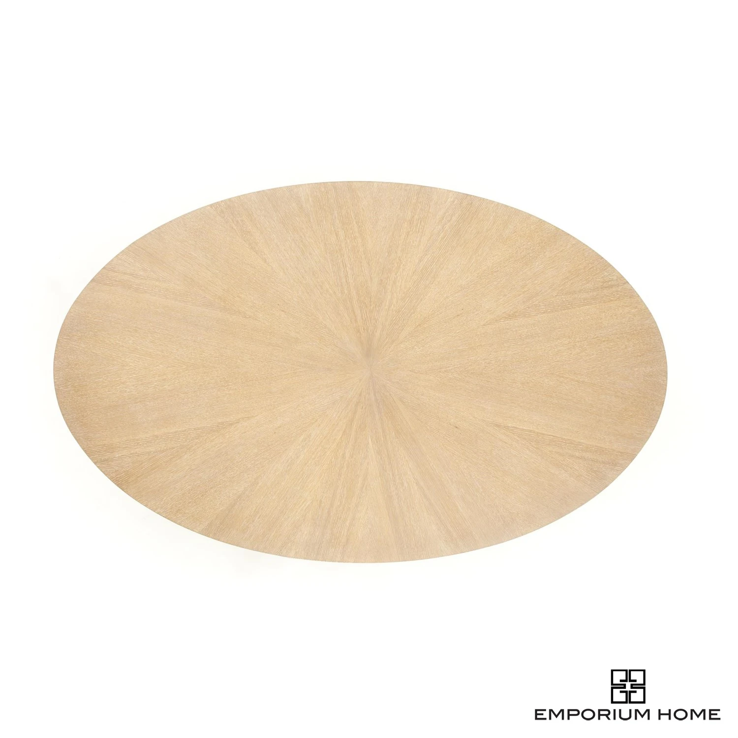 Flute Table 78" Cerused Oak Top W/34" White Base 4 Flute Table 78" Cerused Oak Top W/34" White Base - Image 2