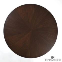 Flute Table 60" Walnut Top W/34" Gold Leaf Base -Online Home Decor 77934