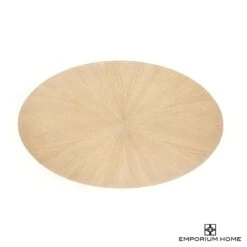 Flute Table 78" Cerused Oak Top W/34" Gold Leaf Base -Online Home Decor 77940