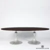 Flute Table 96" Walnut Top W/26" Silver Leaf Base -Online Home Decor 77948