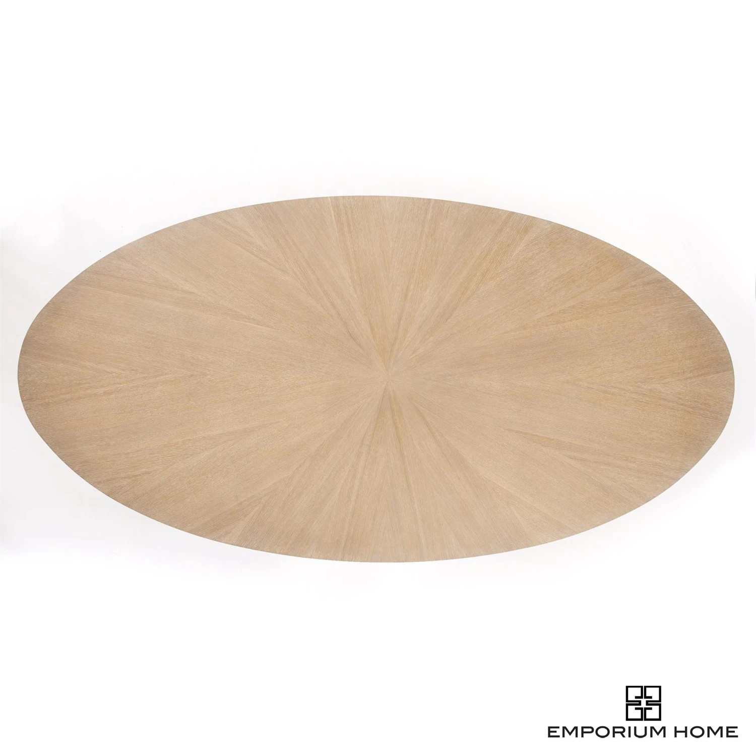 Flute Table 96" Cerused Oak Top W/26" Gold Leaf Base 4 Flute Table 96" Cerused Oak Top W/26" Gold Leaf Base - Image 2