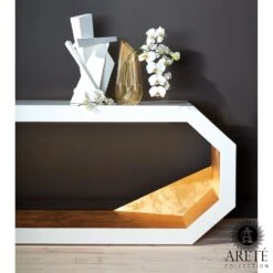 Facet Console-Gold Leaf -Online Home Decor 79532