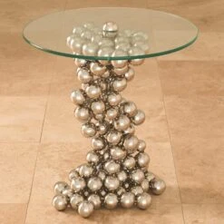 Sphere Table-Nickel -Online Home Decor 8.82030 2