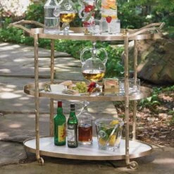 Arbor Bar Cart-Brass 17 Arbor Bar Cart-Brass -Online Home Decor 8.82047