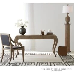 Column Floor Lamp-Grey Sandblasted Oak -Online Home Decor 80066