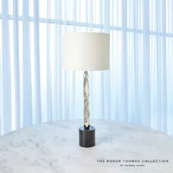 Facet Block Table Lamps-Nickel -Online Home Decor 80079