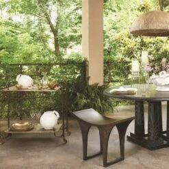 Titian Dining Table-Black Cerused Oak-60" Top -Online Home Decor 80126