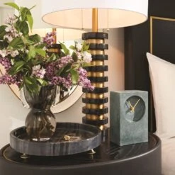 Marble Stack Lamp-Black -Online Home Decor 80165