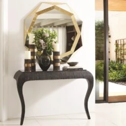 Paris Wall Console-Black Cerused Oak -Online Home Decor 80167