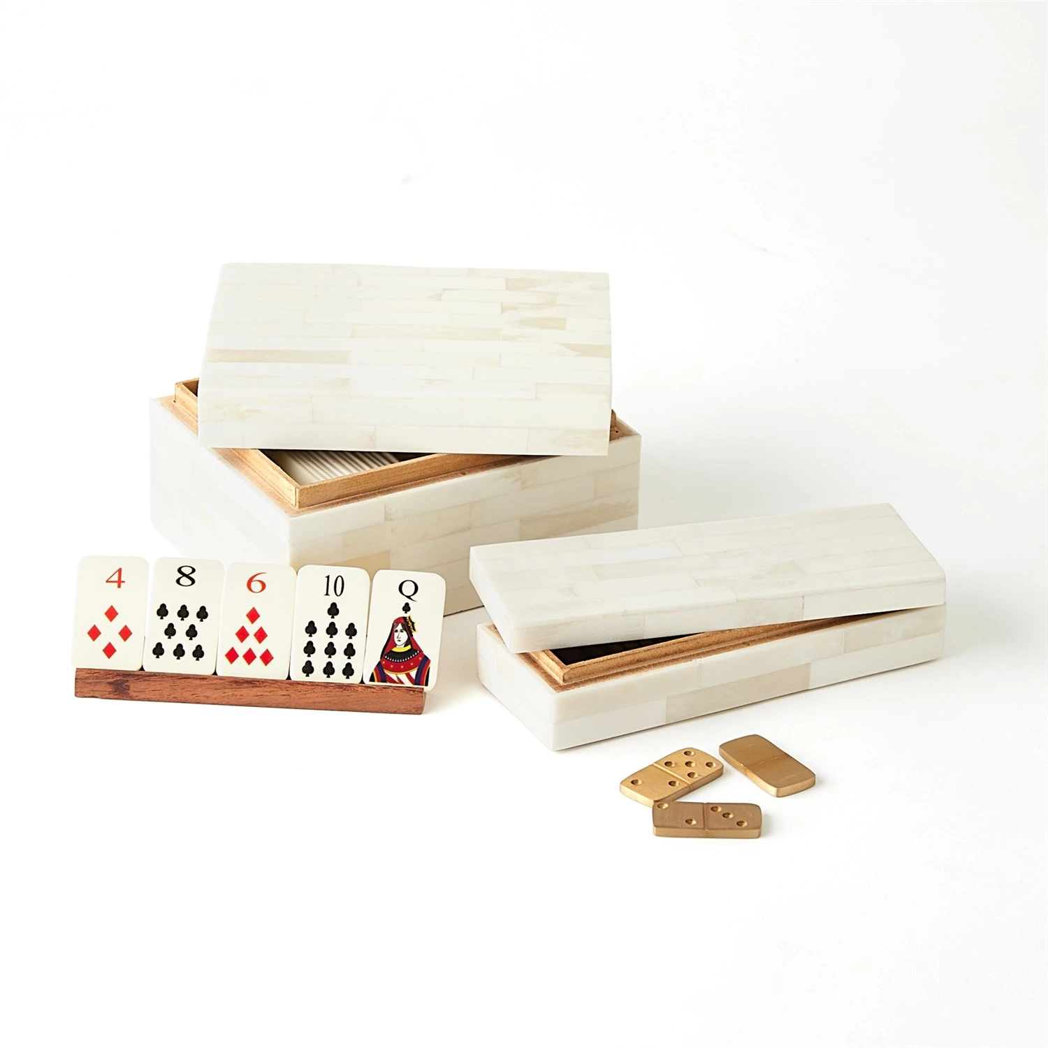 Boxed Bone Domino Set-Ivory 6 Boxed Bone Domino Set-Ivory - Image 4