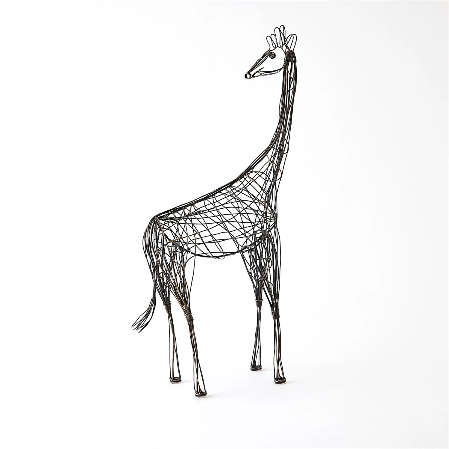Wire Giraffes-Bronze 4 Wire Giraffes-Bronze - Image 2