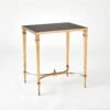 Rectangular French Square Leg Table-Brass & Black Granite -Online Home Decor 81518