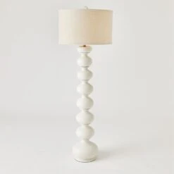 Stacked Bulb Lamps-Matte White