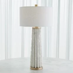 Quarry Table Lamp-White Marble -Online Home Decor 81779