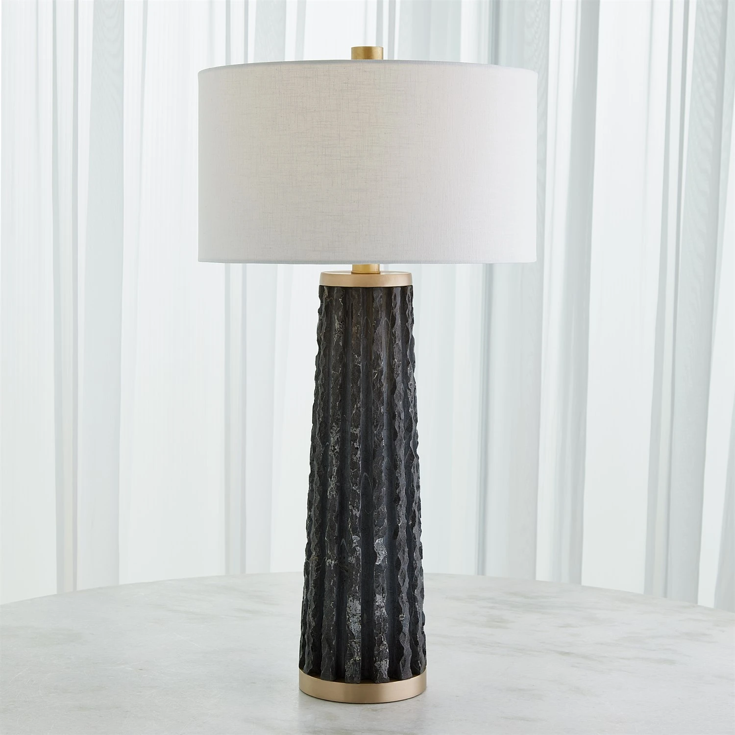 Quarry Table Lamp-Black Marble 5 Quarry Table Lamp-Black Marble - Image 3