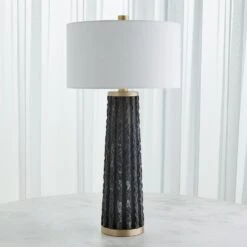 Quarry Table Lamp-Black Marble 10 Quarry Table Lamp-Black Marble -Online Home Decor 81784