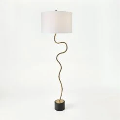 Loop Floor Lamp-Brass
