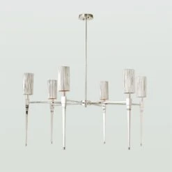 Fluted Chandelier-Nickel