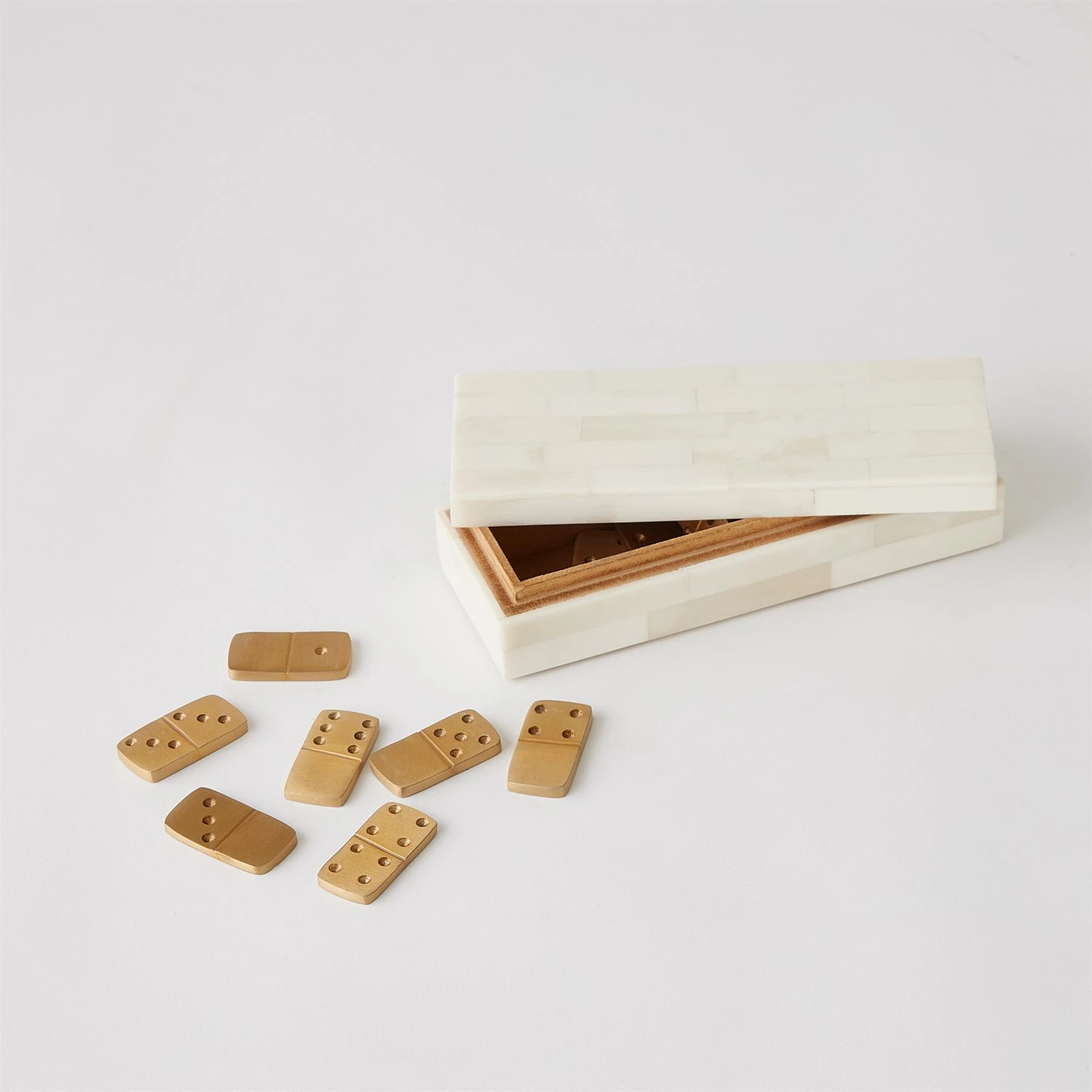 Boxed Bone Domino Set-Ivory 3 Boxed Bone Domino Set-Ivory