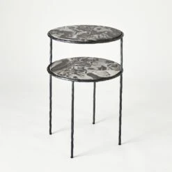 Registrar Tiered Table-Gunmetal