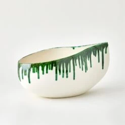 Giant Teardrop Bowl-Emerald