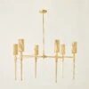 Fluted Chandelier-Brass