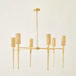 Fluted Chandelier-Brass