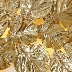 Fiddle Fig Lighted Wall Decor-Brass -Online Home Decor 82586