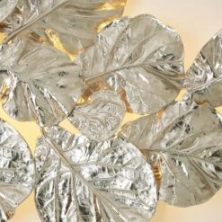 Fiddle Fig Lighted Wall Decor-Nickel -Online Home Decor 82593