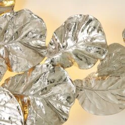 Fiddle Fig Lighted Wall Decor-Nickel -Online Home Decor 82594