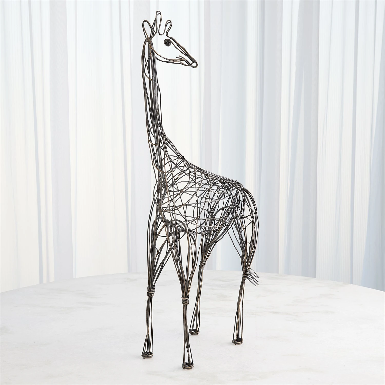 Wire Giraffes-Bronze 9 Wire Giraffes-Bronze - Image 7