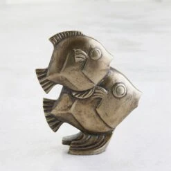 Fishy Sculpture-Antique Brass -Online Home Decor 82881