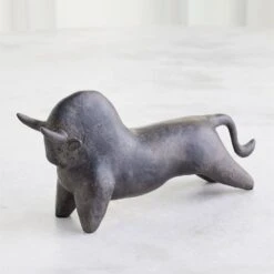 Sampson Bull Sculpture-Bronze -Online Home Decor 82885