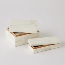 Boxed Bone Domino Set-Ivory 11 Boxed Bone Domino Set-Ivory -Online Home Decor 83154