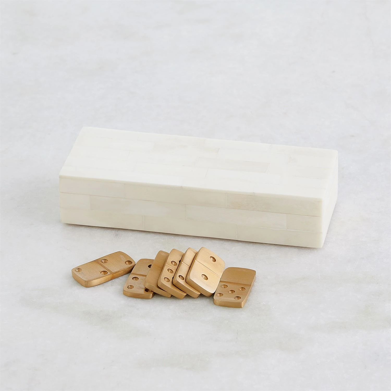 Boxed Bone Domino Set-Ivory 4 Boxed Bone Domino Set-Ivory - Image 2