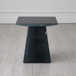 Aero Side Table-Black Leathered Marble -Online Home Decor 83495