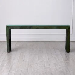Posh Console-Hair Hide Green