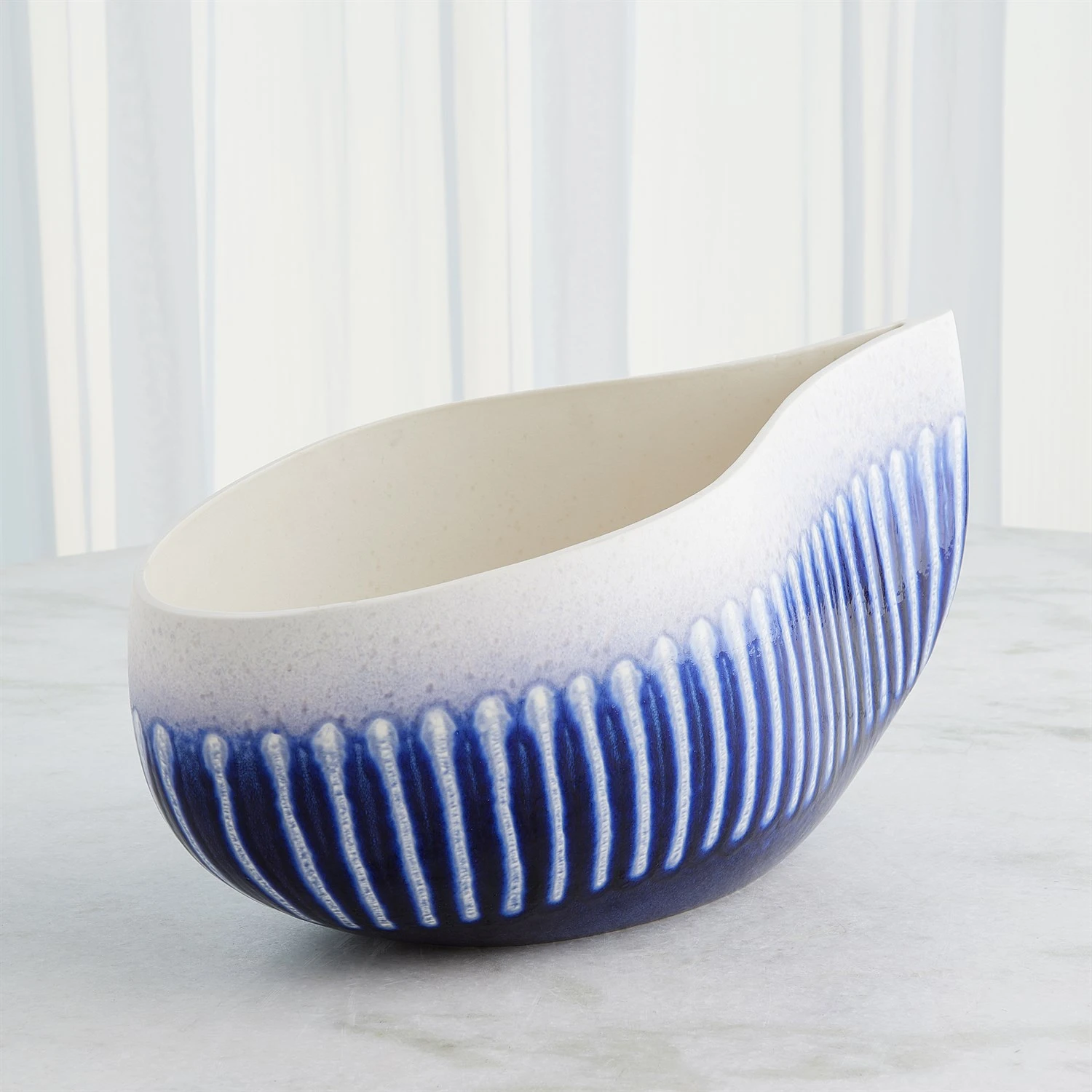 Giant Teardrop Bowl-Cobalt 3 Giant Teardrop Bowl-Cobalt
