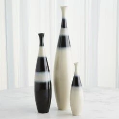 Banded Bottles-Cobalt