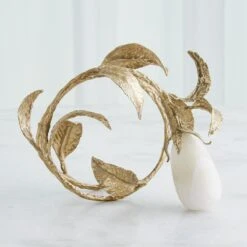 Stone Fruit Sculpture-Alabaster -Online Home Decor 83826
