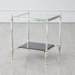 Medford Side Table-Nickel