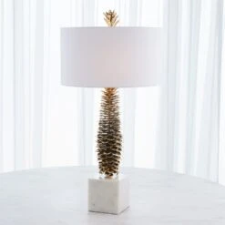 Pinecone Table Lamp-Brass -Online Home Decor 83903