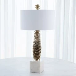 Pinecone Table Lamp-Brass -Online Home Decor 83904