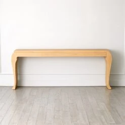 Sliced Cabriole Console-Oak 12 Sliced Cabriole Console-Oak -Online Home Decor 84539